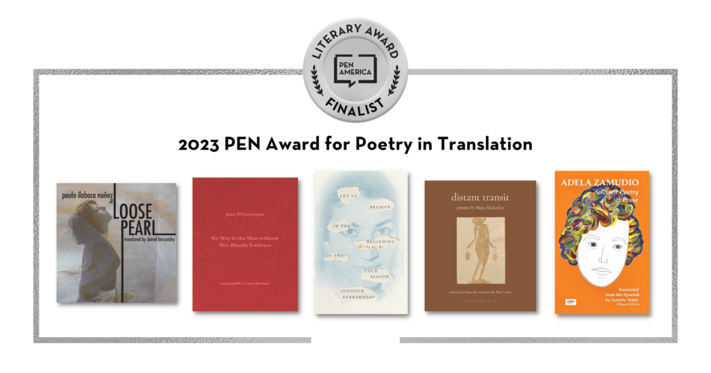 distant transit is a finalist for the 2023 PEN Award for Poetry in ...